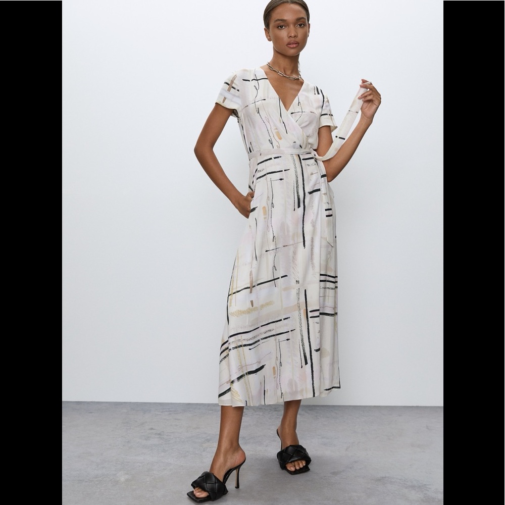 Babaton slit wrap dress